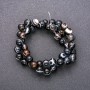 Agate Beads on Thread — Smooth Round Beads, Diameter 10 (+/-) mm, Length 38 cm