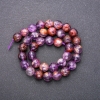 Natural stone amethyst beads, faceted round ball, 10 mm diameter (+/-), 38 cm length