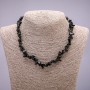 Natural Agate Stone Chip Necklace, 7 mm (±) diameter, 45 cm (±) length with extender chain