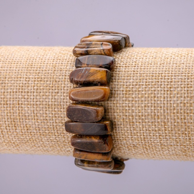 Tiger's Eye Bracelet - Stick, 6x20 mm diameter, circumference, 18 cm length