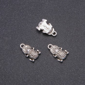 Frog pendant findings, diameter 10×17 mm, packaging 20 g +/- 12 pcs