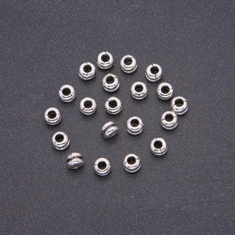 Bead-insertion findings, 6 mm diameter, finish 20 g +/- 34 pcs