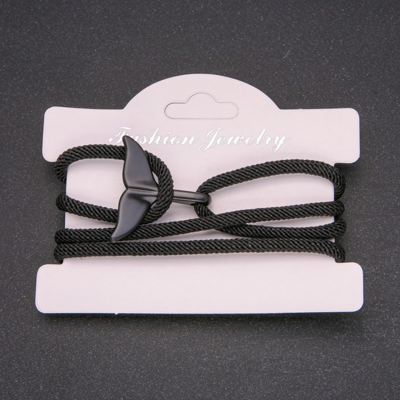 Men's Bracelet 'Whale Tail on a Cord'