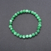 Synthetic chrysoprase bracelet on elastic with smooth beads, 6 mm diameter, 18 cm circumference
