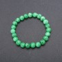 Chrysoprase bead bracelet, synthetic, on elastic, smooth round beads, 8 mm diameter, 18 cm circumference