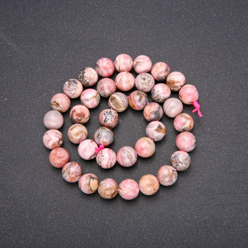 Rhodochrosite Beads, Smooth Round, 11 mm Diameter (+/-), 38 cm Length