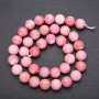 Rhodochrosite natural stone beads, smooth round beads, diameter 10 mm (+/-), length 38 cm