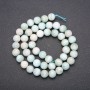 Larimar natural stone beads, smooth round balls, diameter 8 mm (+ -), length 38 cm