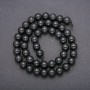 Beads on a String, Natural Stone Shungite, Smooth Round Beads, 8mm Diameter, 38 cm Length