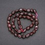 Garnet Beads, Natural Stone, Faceted, Diameter 9x10 mm, Length 40 cm