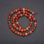 Natural stone beads Rutile Quartz, assorted, smooth round beads, 6 mm diameter, 38 cm length