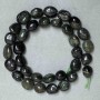 Beads of natural stone Seraphinite, lentil-shaped, diameter 10x12 mm, length 39 cm (+)