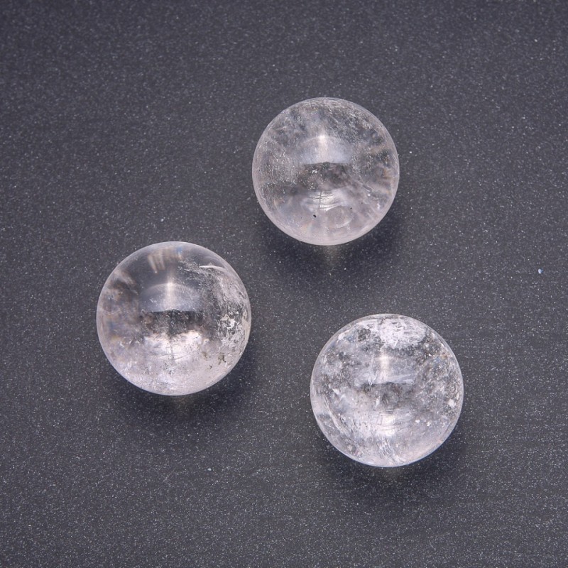Natural stone Mountain Crystal souvenir ball (price per 100 grams), diameter 2-3 cm