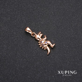 Xuping Pendant Dinosaur with Blue Stones 10×24mm 18k Gold Plating