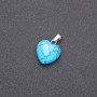 Blue Turquoise Heart Pendant 14×14×23(±)mm