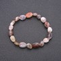 Botswana agate bracelet on elastic with faceting, diameter 8x10 mm (±), circumference 18 cm