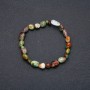 Natural Chrysoprase Bracelet on Elastic, Tumbled, Bead Diameter 7–9 mm, Circumference 18 cm
