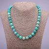 Natural Amazonite Necklace with smooth beads, diameter 10(+-)mm, length 45cm