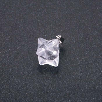 Merkaba Pendant with Rock Crystal 10x10mm