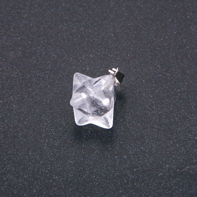 Merkaba Pendant with Rock Crystal 10x10mm