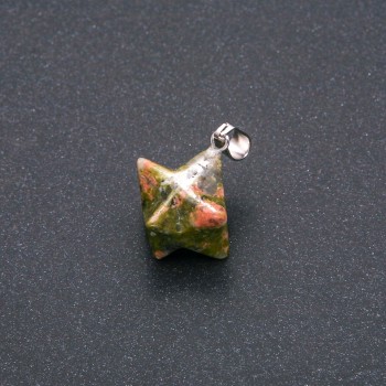 Merkaba Pendant with Jasper and Heliotrope 10x10mm