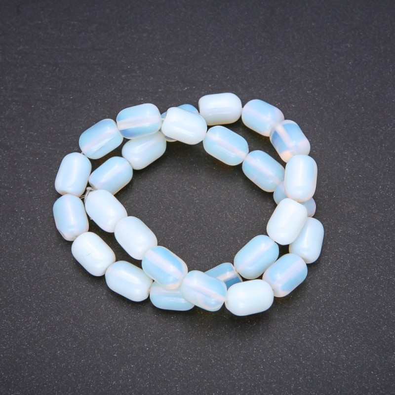 Moonstone Beads, Barrel-shaped, 10x14 mm, Length 38 cm