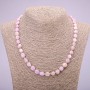 Faceted Kunzite Necklace, natural Kunzite stone, diameter 9x10 mm (±), length 46-49 cm
