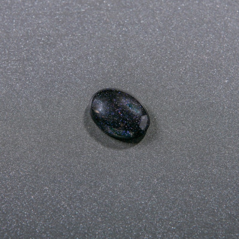 Cabochon Aventurine Stone 'Night of Cairo' Blue Sand 20x15mm