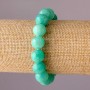 Jadeite bracelet on elastic cord, smooth bead, 12 mm diameter, 18 cm length