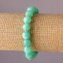 Jadeite bracelet on elastic — smooth beads, 10 mm diameter, 18 cm length