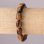 Natural Tiger's Eye bracelet with barrel beads on elastic 10x14mm, circumference 18 cm