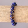 Blue Variscite Bracelet on Elastic, Smooth Beads, 10 mm Diameter, 18 cm Length