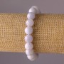 Aquamarine bracelet on elastic cord, smooth beads, 10 mm diameter, 18 cm circumference