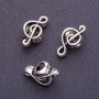 Pandora bead insert - treble clef, length 18mm, inner diameter 4mm, color silver, packaging 20 g +/- 11 pcs