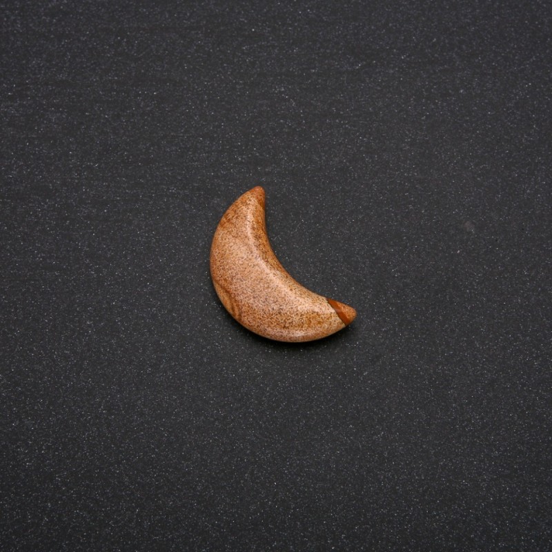 Landscape Jasper Moon-shaped Stone 16×30×8 mm (±)