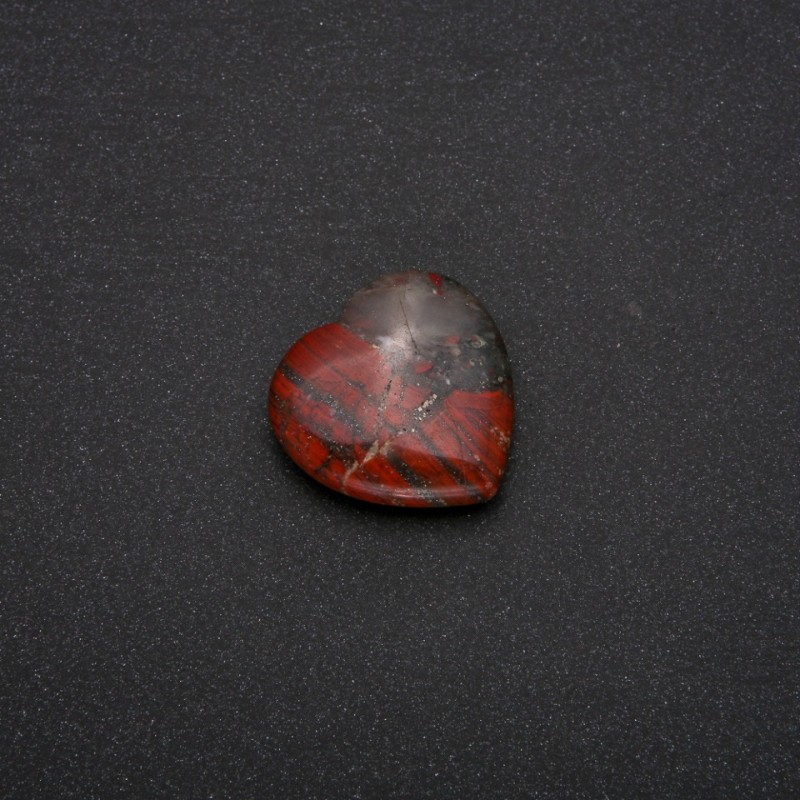 Heart-shaped Jasper souvenir stone 30x30x10(±)mm