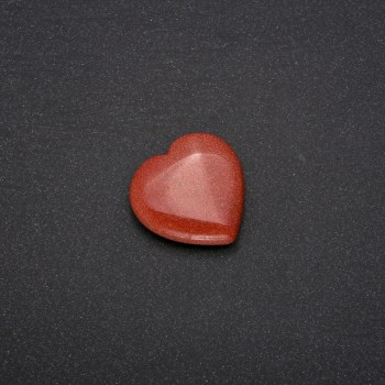 Aventurine Stone Golden Sand in Heart Shape 30x30x10(±)mm
