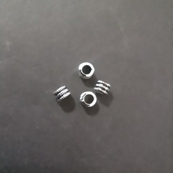 Bead insert finding 6x4 mm, inner diameter 3 mm, 8 mm faceted, 14 pcs