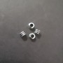 Bead insert finding 6x4 mm, inner diameter 3 mm, 8 mm faceted, 14 pcs