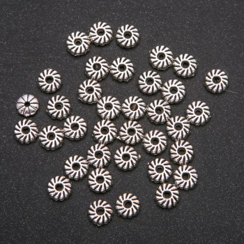 Bead insert finding, metal color Silver, diameter 2.5×8 mm (±), packaging 20 g, 35 (±) pcs