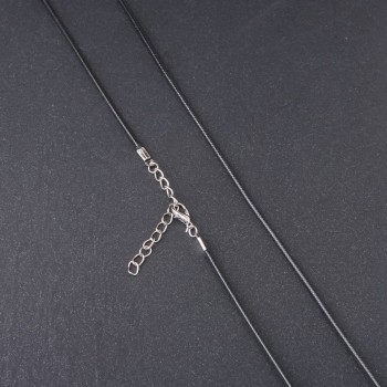 Price per pack / 10 pcs. Waxed cord for pendants "Waxed", diameter 2.5 mm, length 45 cm, black