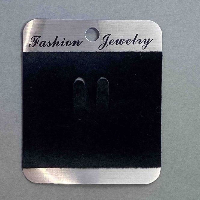 Brooch display pad, black velvet, 7x6 cm; black plastic base; 100 pcs