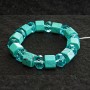 Elastic bracelet in blue turquoise (named after) with veining and Czech glass