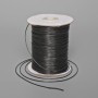 Waxed Black Craft Cord, 1.2 mm Diameter, 150 m Length, Spool