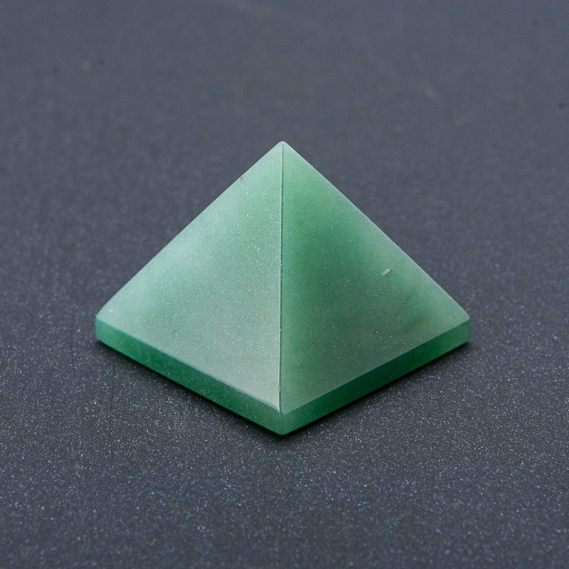 Nephrite natural stone souvenir pyramid, height (±) 29 mm, length (±) 37 mm
