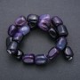 Purple Agate bar-shaped beads on a thread, 20×15 mm, 38 cm long (+/-)