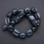 Beads on a fishing line from natural agate, barrel-brick shape, 20×15 mm, length 38 cm (±)
