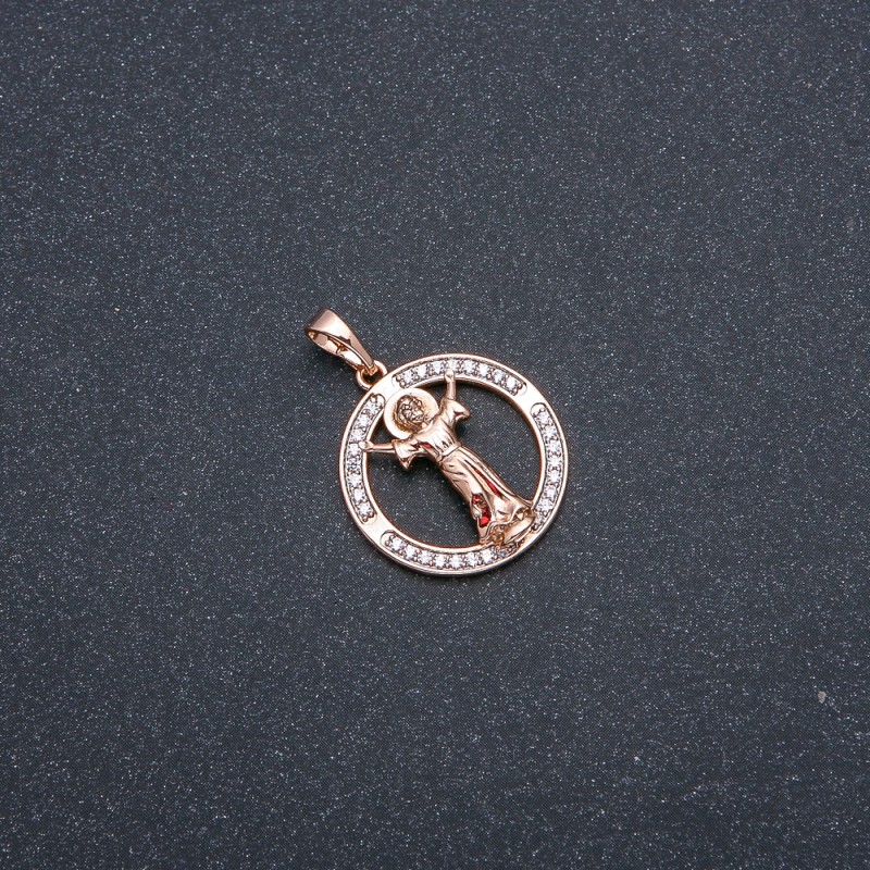 Xuping Pendant with 18k plating and White Crystals, 28x22mm +