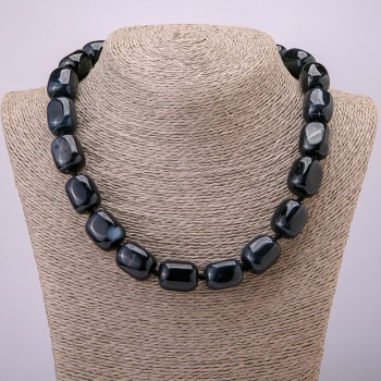 Beads of natural stone eye agate bar 20×15 mm, length 45 cm +