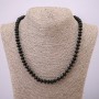 Shungite Bead Necklace (name) smooth rondel, diameter 8x5 mm, length 45 mm ±